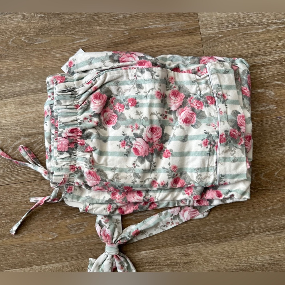 NWT Posh Peanut Pink and Green Floral Pajama Set - Picture 3 of 8